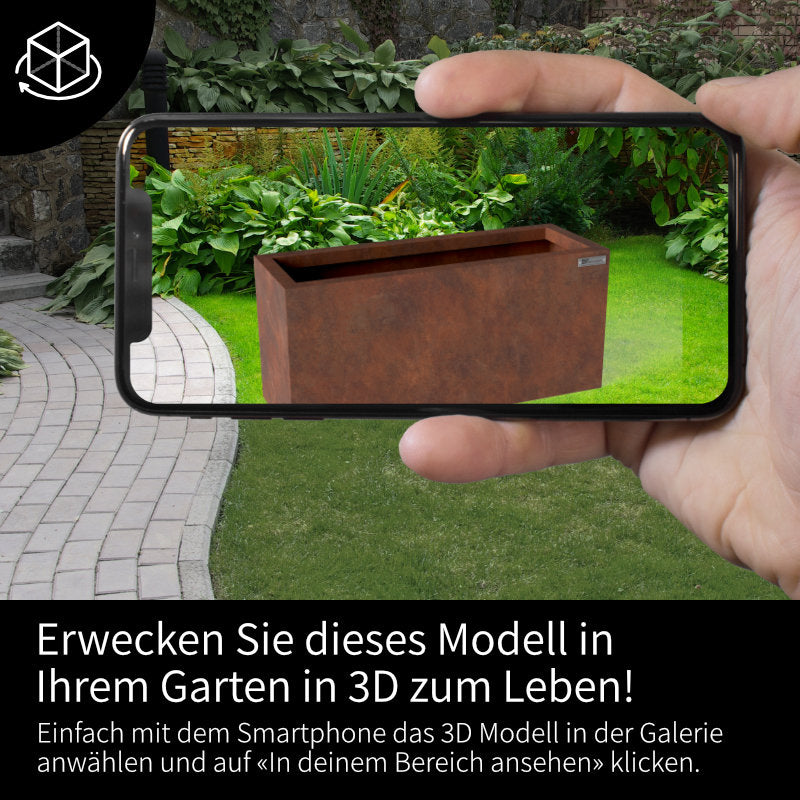3D Blumenkasten Rost
