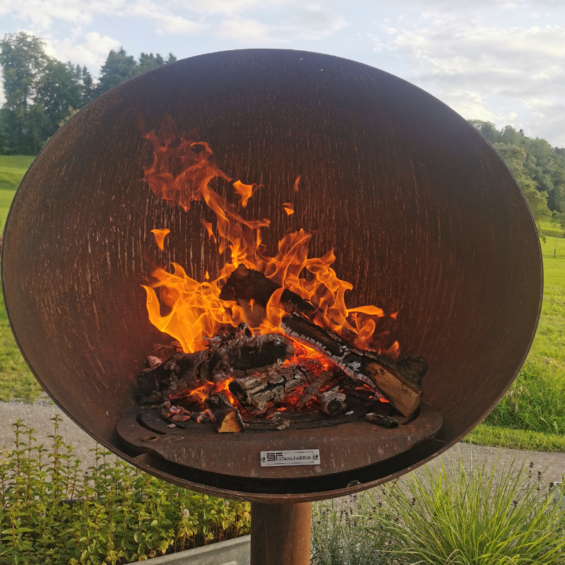 BBQ Grill «Aurora Flame» Edelrost-Deisgn