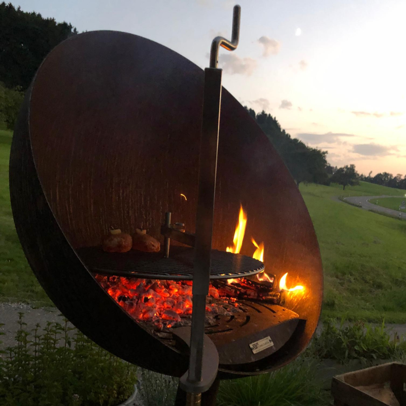BBQ Grill «Aurora Flame» Edelrost-Deisgn