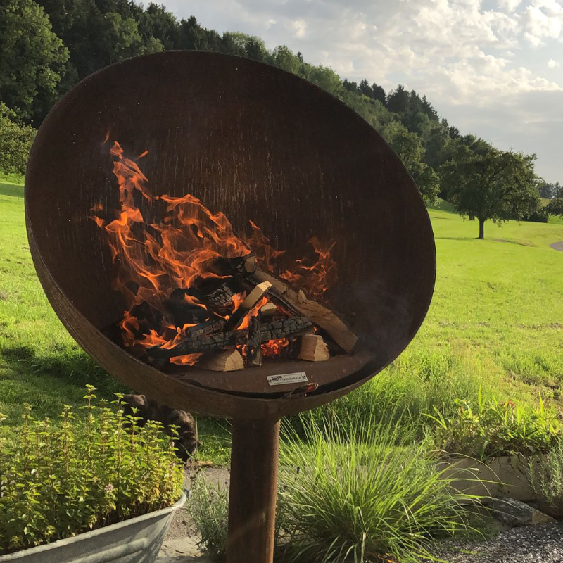 BBQ Grill «Aurora Flame» Edelrost-Deisgn