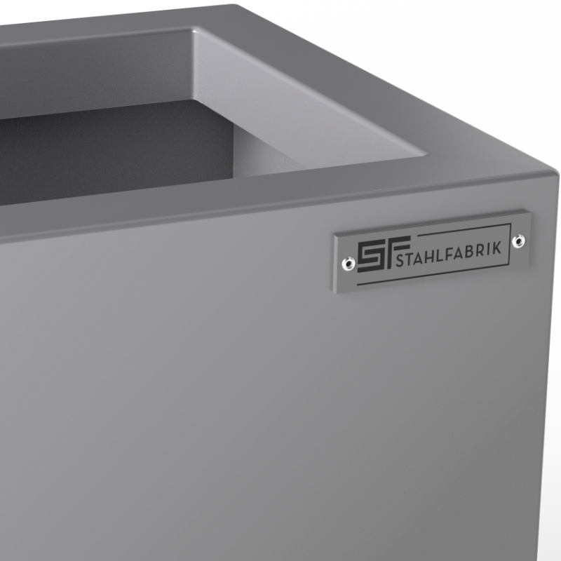 Blumenkasten Edelstahl-Optik