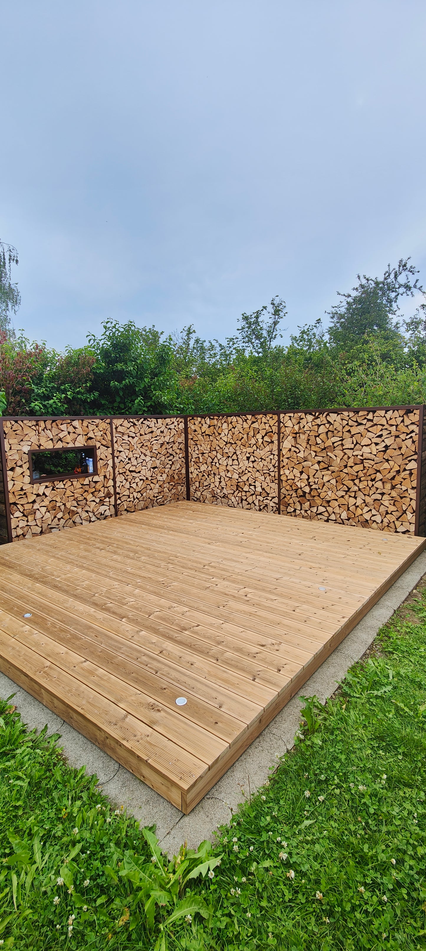 Kaminholzregal Anthrazit «Coal Craft», 100-200 x 35 x 180 cm