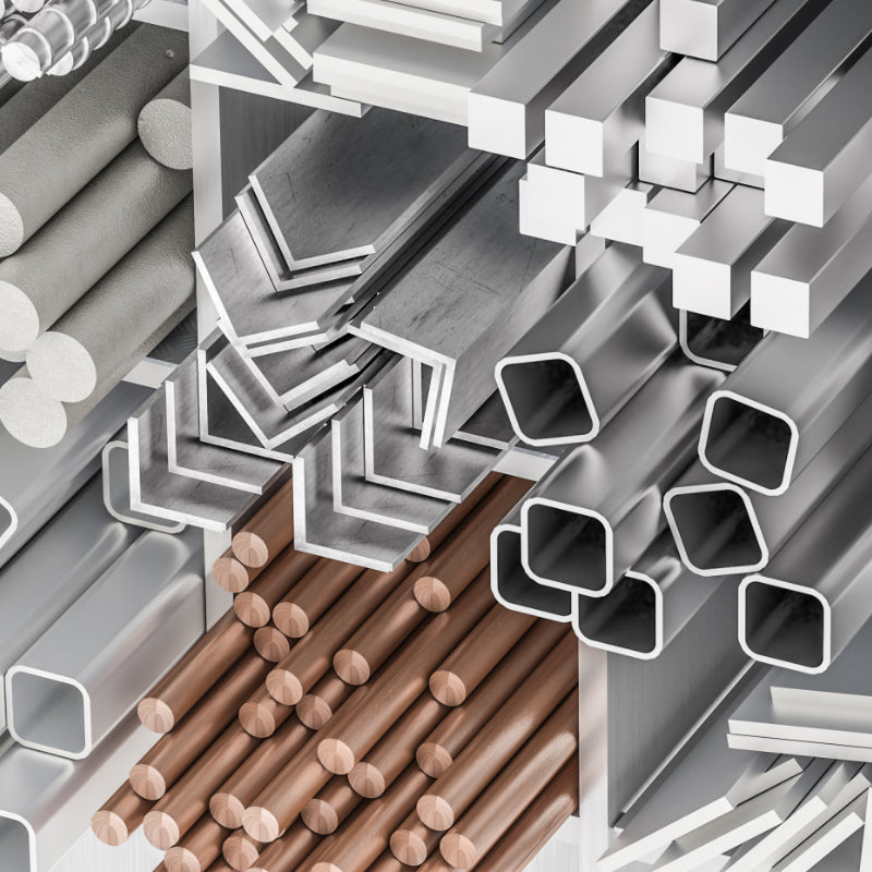 Unterschiedliche Materialien StahlFabrik