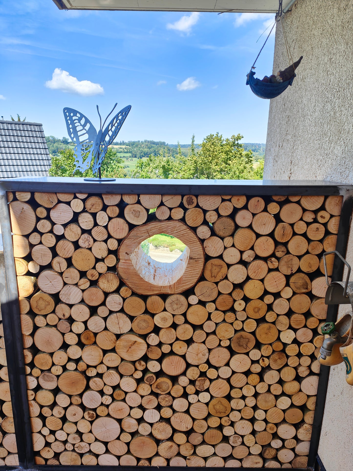 Kaminholzregal Rost «Nature Log», 100-200 x 35 x 180 cm